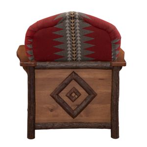 Hickory Log  Diamond Peak Lounge Chair - Premium Fabric - Seat:  Fabric TBD;   Backrest:  Fabric TBD 4