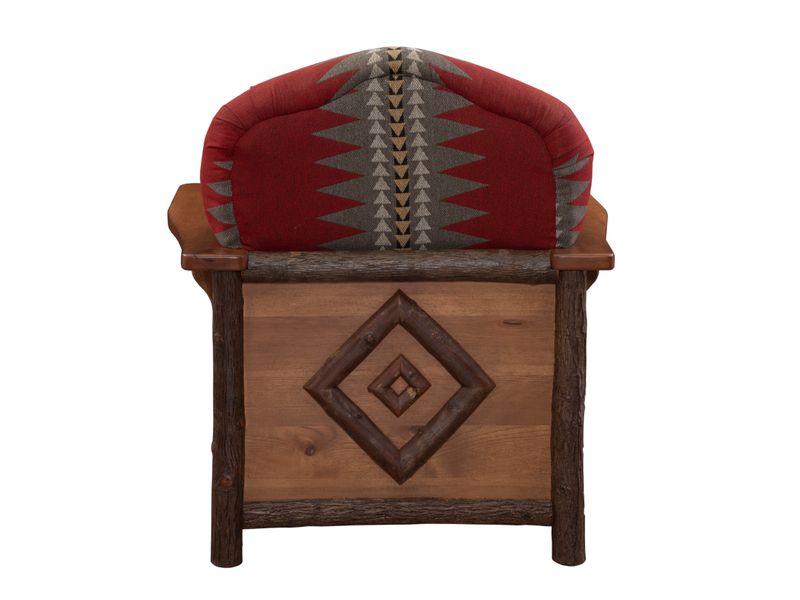 Hickory Log  Diamond Peak Lounge Chair - Premium Fabric - Seat:  Fabric TBD;   Backrest:  Fabric TBD 4