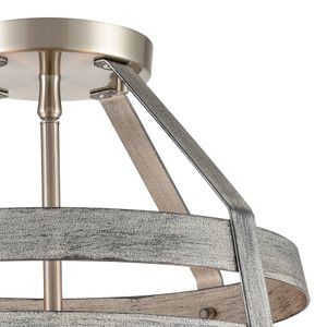 Brigantine 15'' Wide 2-Light Semi Flush Mount - Weathered Driftwood 3