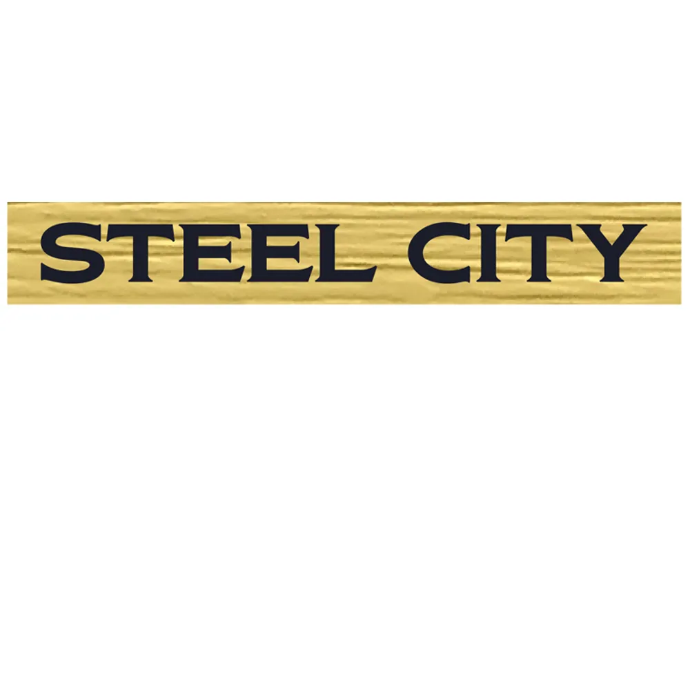 36" USA STEEL CITY SIGN BUTTERSCOTCH