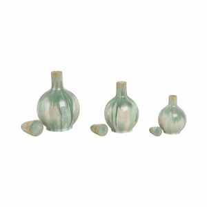 AVAGROVE SET OF 3 GREEN VASES 14 (IN) 6