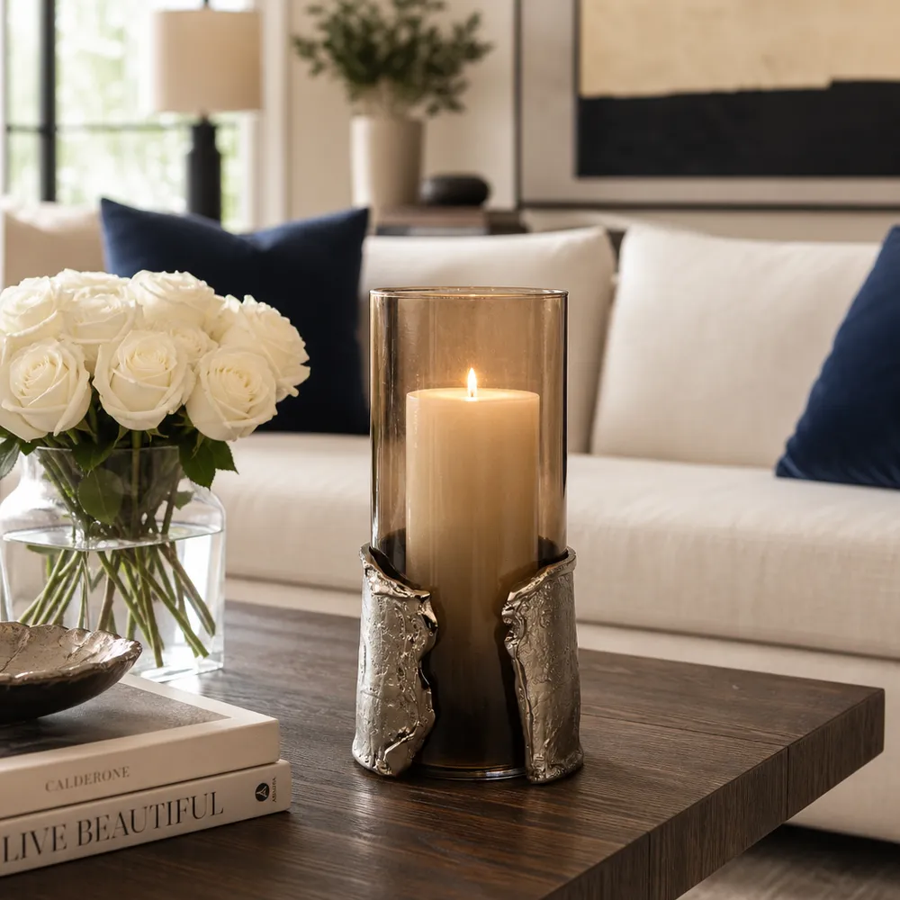 BAXTERMILL BROWN CANDLE HOLDER 12 (IN)