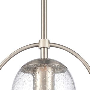 Connection 8'' Wide 1-Light Mini Pendant - Satin Nickel 3