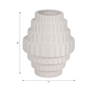 HEDLEYLAKE WHITE VASE 8 (IN) 8