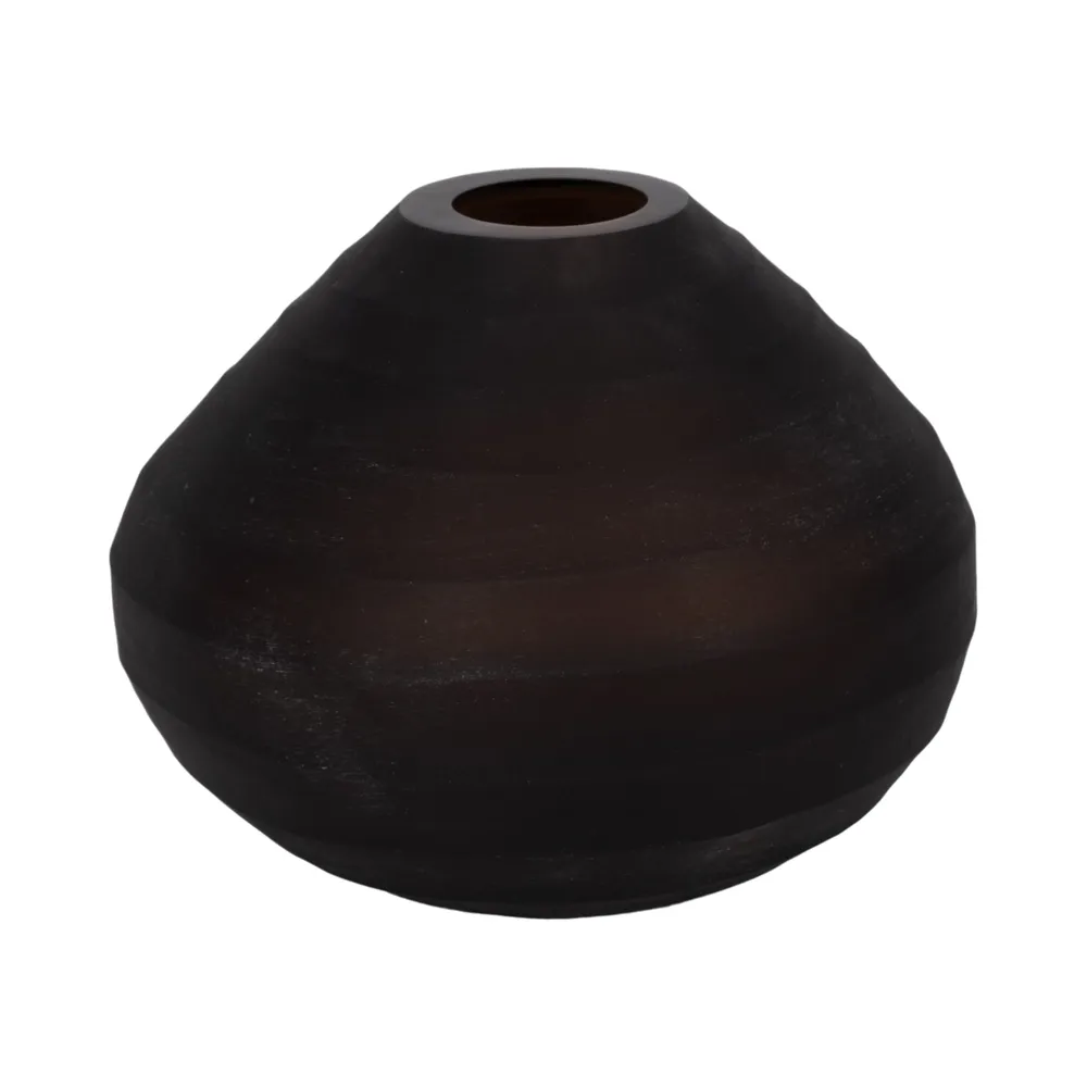 HAYFORDWIND BROWN GLASS VASE 10 (IN)