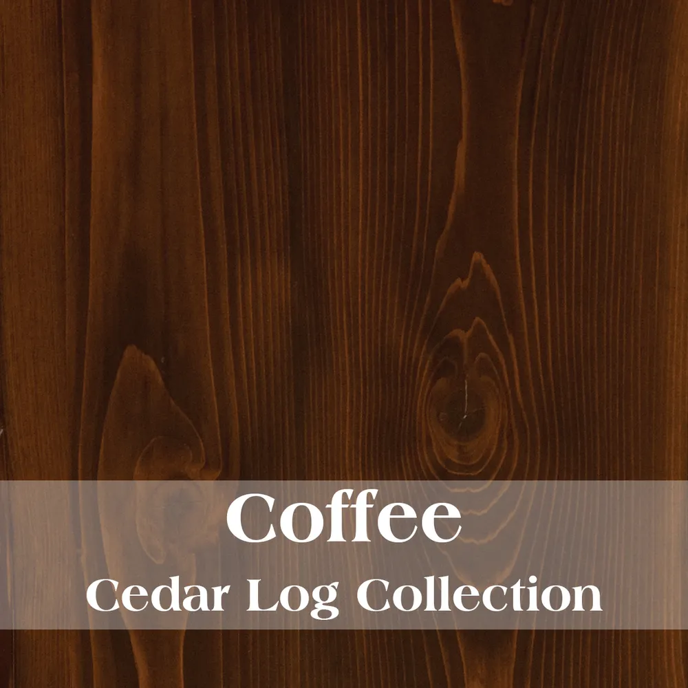 Cedar Log Enclosed Coffee Table - Three Drawer - Coffee - Armor