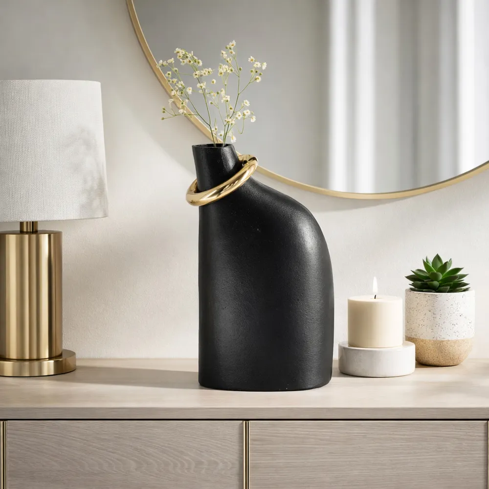ENOCHCROSS BLACK VASE 18 (IN)