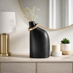 ENOCHCROSS BLACK VASE 18 (IN) 13