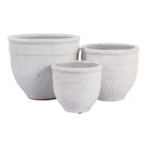 HAYFORDWAY SET OF 3 WHITE PLANTER 8 (IN) 5