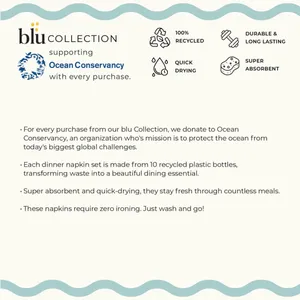 Sardine Swimmers blu Eco Dinner Napkin (Set of 6) 3