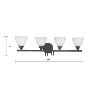 Tia 30.75'' Wide 4-Light Vanity Light - Painted Bronze 2