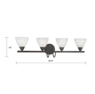 Tia 30.75″ Wide 4-Light Vanity Light - Painted Bronze
