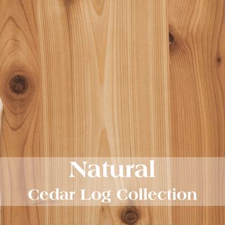 Cedar Log Large Ottoman - Natural - Standard - Fabric:  TBD