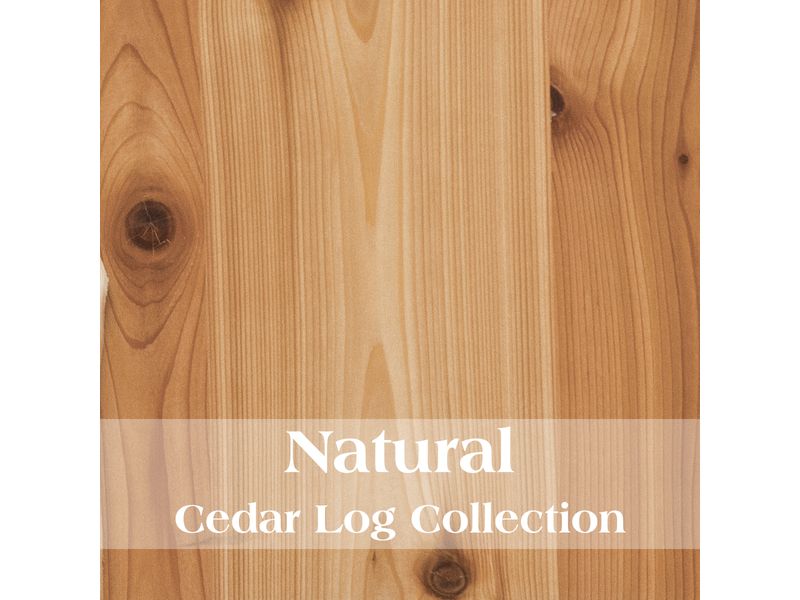 Cedar Log  Half-Log Mirror - With Glass - Natural - 32"W x 36"H 3