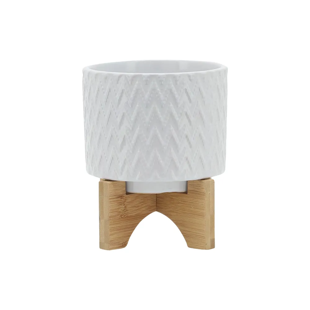 DOYLETON WHITE PLANTER 8 (IN)