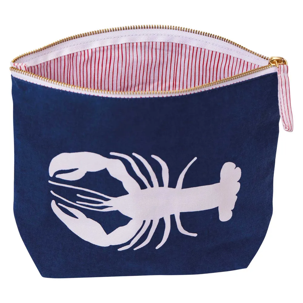 Lobster Navy Large Essential Canvas Pouch
