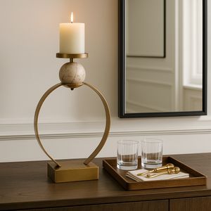 GRAYDONDALE GOLD CANDLE HOLDER 26 (IN) 11