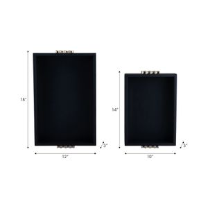 FORRESTMILL SET OF 2 BLUE TRAY 3 (IN) 10