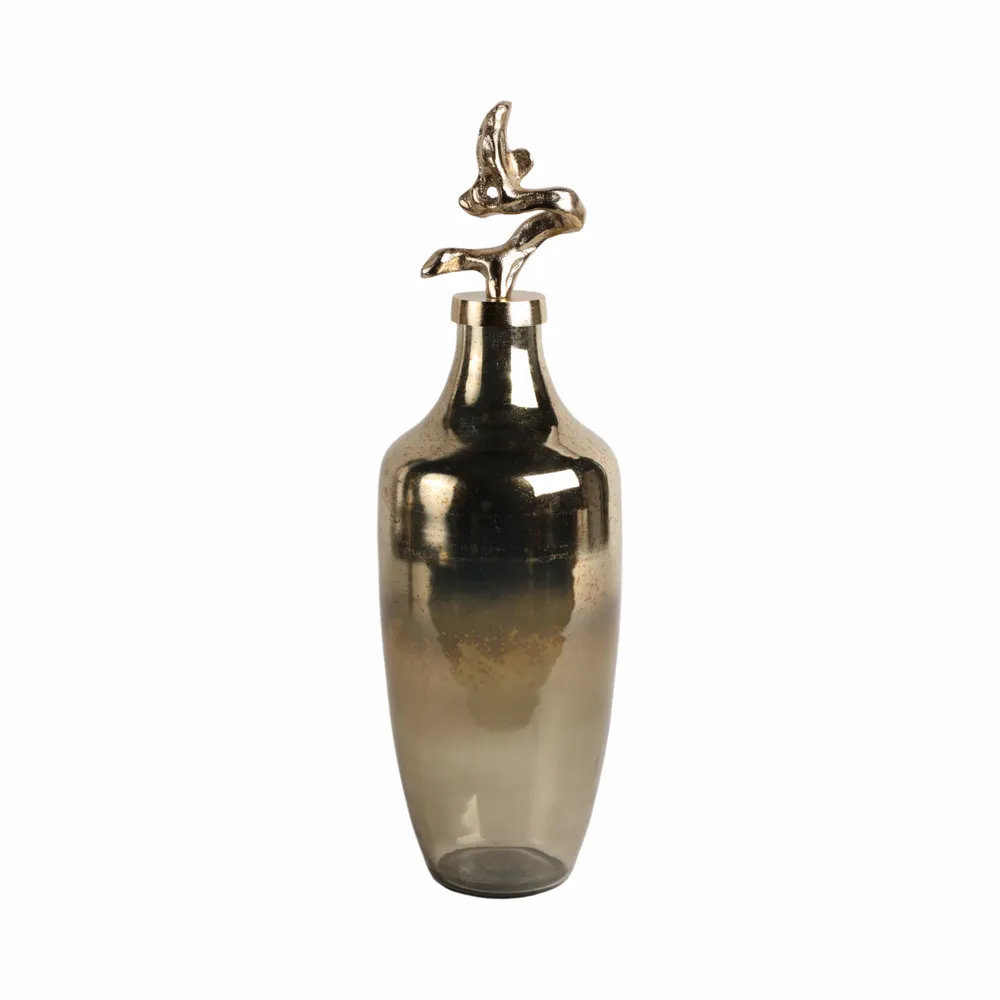BRAMRUN GOLD GLASS VASE 20 (IN)