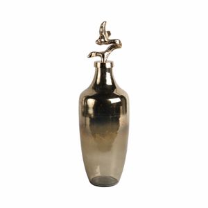 BRAMRUN GOLD GLASS VASE 20 (IN) 5