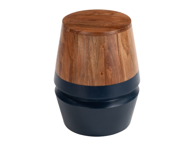 Tornos Side Table Walnut & Deep Blue 3