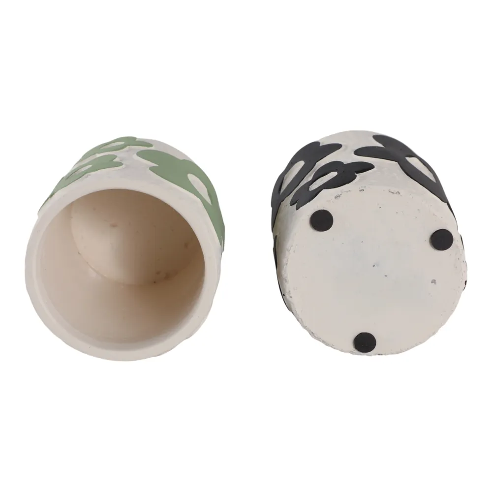 NILEHOLM SET OF 2 WHITE PENCIL CUP 4 (IN)