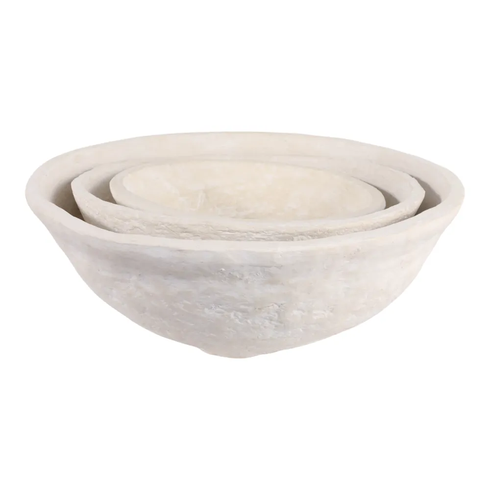BECKLEY SET OF 3 WHITE BOWLS 10 (IN)