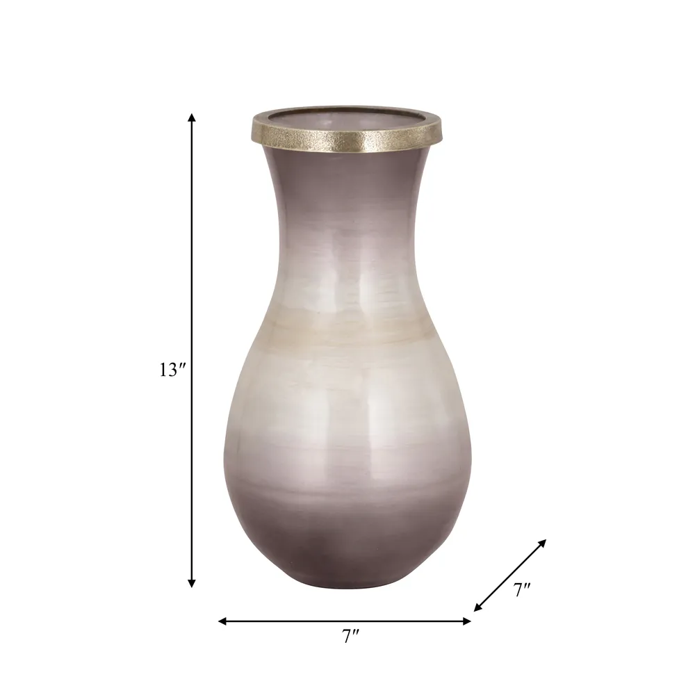 WOODSONBROOK BROWN GLASS VASE 13 (IN)