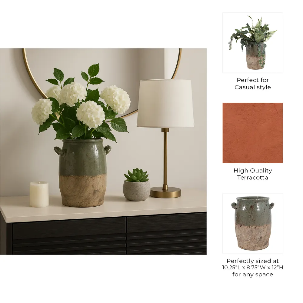 EVANDERWICK GREEN VASE 12 (IN)