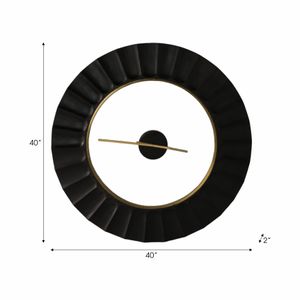 TROYWELL BLACK WALL CLOCK 40 (IN) 7