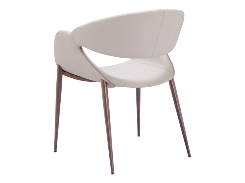 Limay Dining Chair Beige & Walnut 6