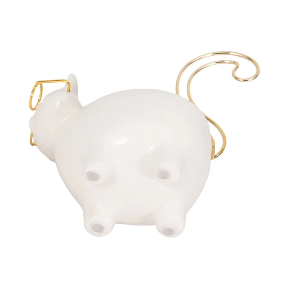 CARLINOAK WHITE TRINKET DISH 6 (IN)