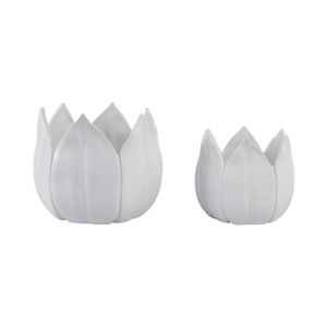 GENTRYWIND SET OF 2 WHITE PLANTER 10 (IN) 1