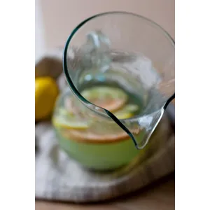 Small Glass Tilted Pitcher 6