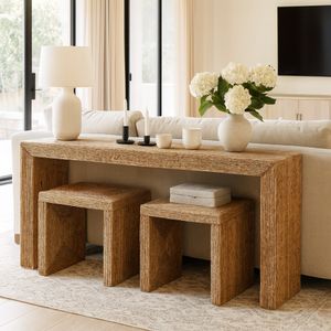 WARRENWORTH SET OF 3 TAN CONSOLES 55 (IN) 11