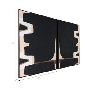 CASPERLAND SET OF 2 BLACK ART 48 (IN) 8