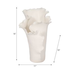 WESTONHOLM WHITE VASE 16 (IN) 10