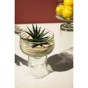 Set of 2 Reversible Glass Compotes 5