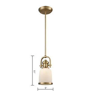 Brooksdale 5'' Wide 1-Light Mini Pendant - Satin Brass 2