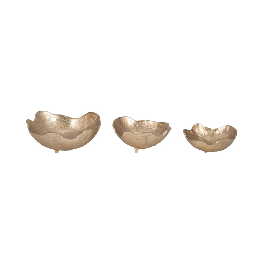 DORSEYHAVEN SET OF 3 GOLD BOWLS 5 (IN)