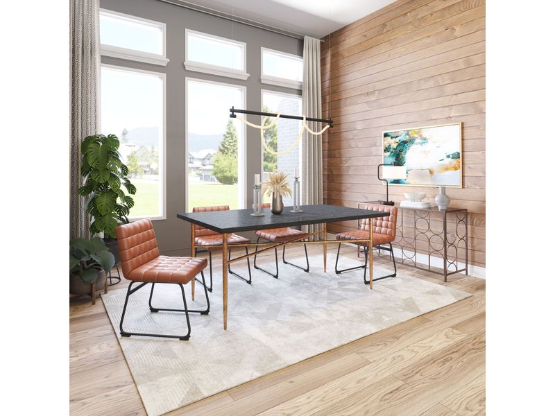 Nida Dining Table Black & Bronze 2