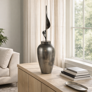 GUNNARGROVE GRAY GLASS VASE 33 (IN) 11