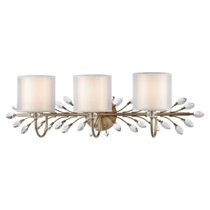Asbury 34'' Wide 3-Light Vanity Light - Aged Silver 1