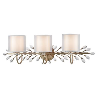 Asbury 34″ Wide 3-Light Vanity Light - Aged Silver