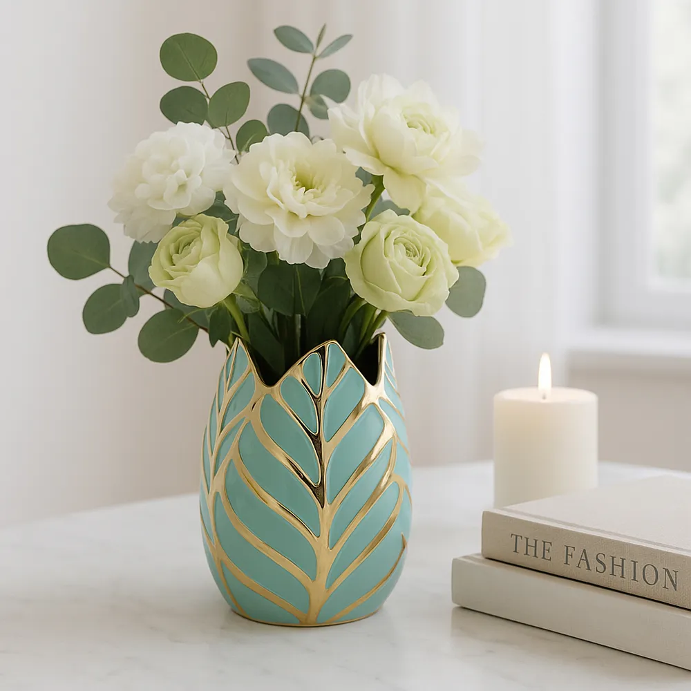 COLEHAM GREEN VASE 8 (IN)