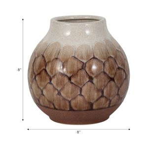 HANKBROOK BROWN VASE 8 (IN) 9
