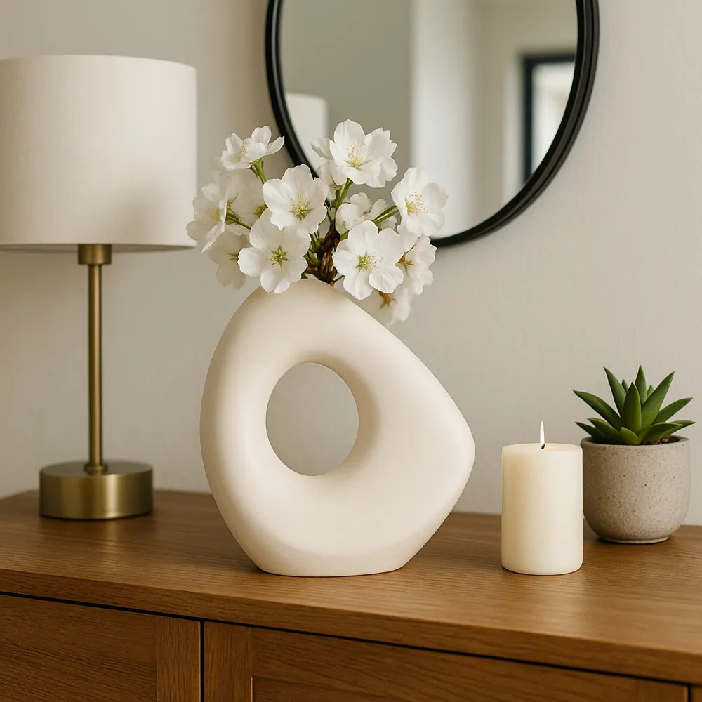 ARMONLAND WHITE VASE 11 (IN)