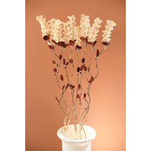 Set of 12 Cornhusk Botanicals on a Bamboo Stem / Snap Dragon 1