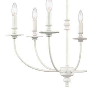 Hartford 25'' Wide 6-Light Chandelier - Farmhouse White 4