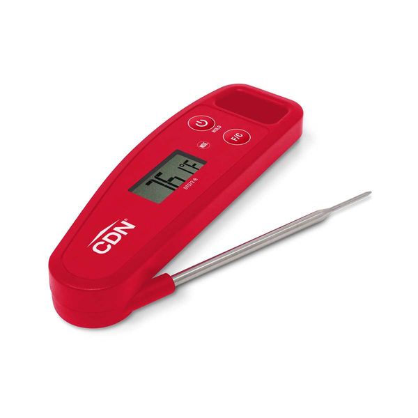 CDN Thermometer, Folding, Digital, (-58 to 572F/-50 to 300C), Red